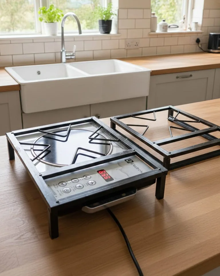 Two stands on a kitchen counter